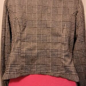 SO Black and White Plaid Pantsuit